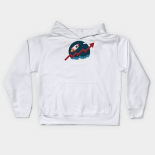 rocket graph growth Kids Hoodie